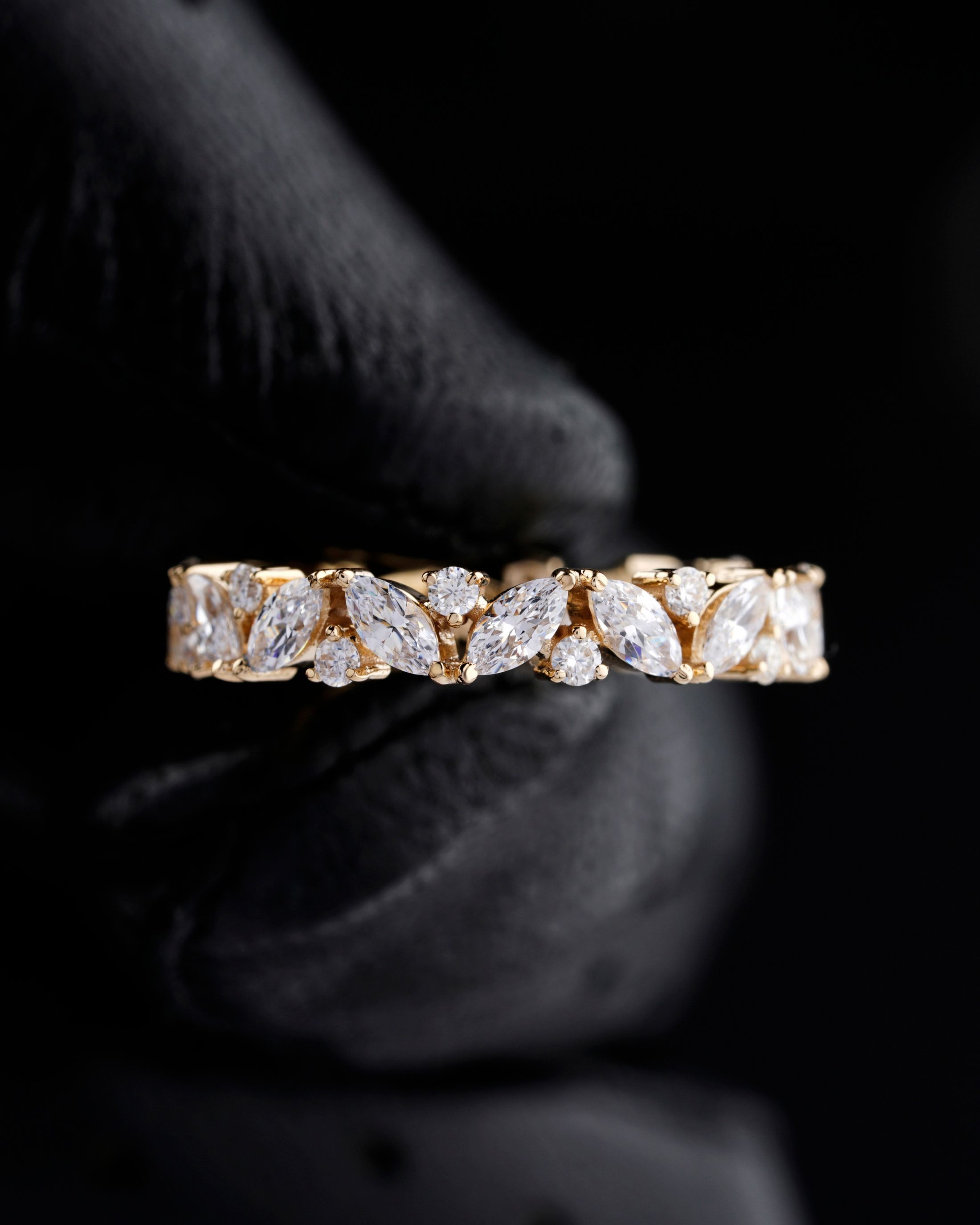 VVS1 moissanite stones prepared for watch setting